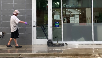 Sidewalk Gum Cleaning