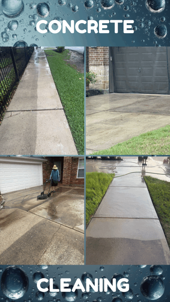 concrete cleaning houston texas driveway sidewalks patios